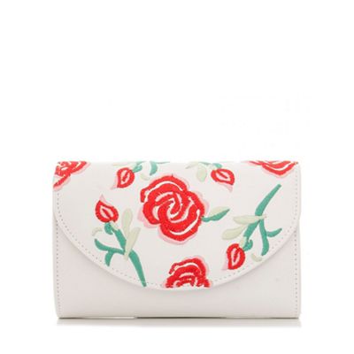 White embroidered bag